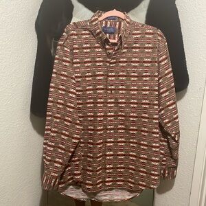 Pendleton Men’s Aztec Print Long Sleeve Shirt Size Large Multi Color